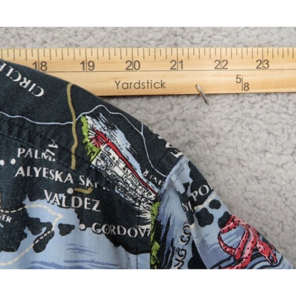 VTG David Carey Originals Alaska Button Down Shirt Adult L All Over Print Casual - Picture 4 of 12